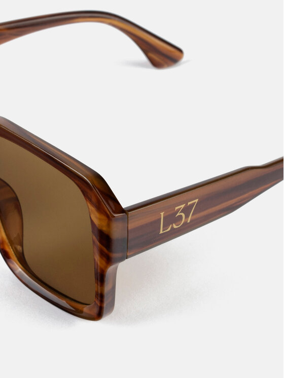 L37 L37 Okulary przeciwsłoneczne SUNGLASSES NO. 19573 Brązowy