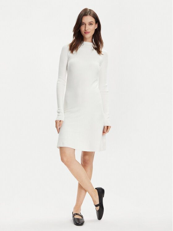 Max Mara Leisure Max Mara Leisure Sukienka dzianinowa Pireo 2416321017 Biały Regular Fit