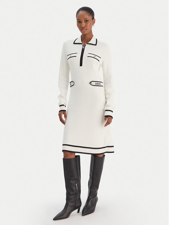 Liu Jo Sport Liu Jo Sport Трикотажна сукня TF5251 MS59L Écru Regular Fit