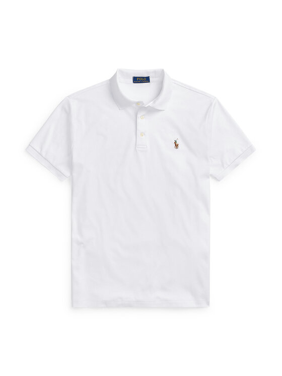 Polo Ralph Lauren Polo Ralph Lauren Polo marškinėliai 710713130003 Balta Custom Slim Fit