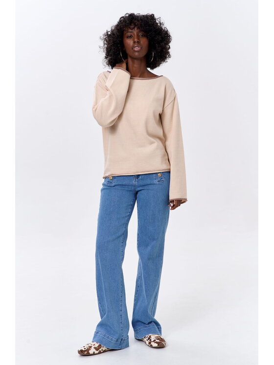 blue shadow blue shadow Sweter Kenzo Beżowy Regular Fit