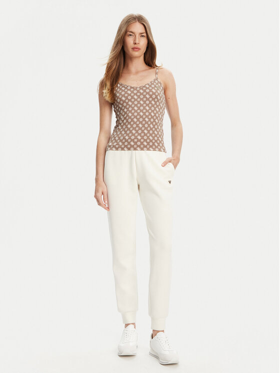 Guess Guess Top V5YP11 MC03W Brązowy Slim Fit