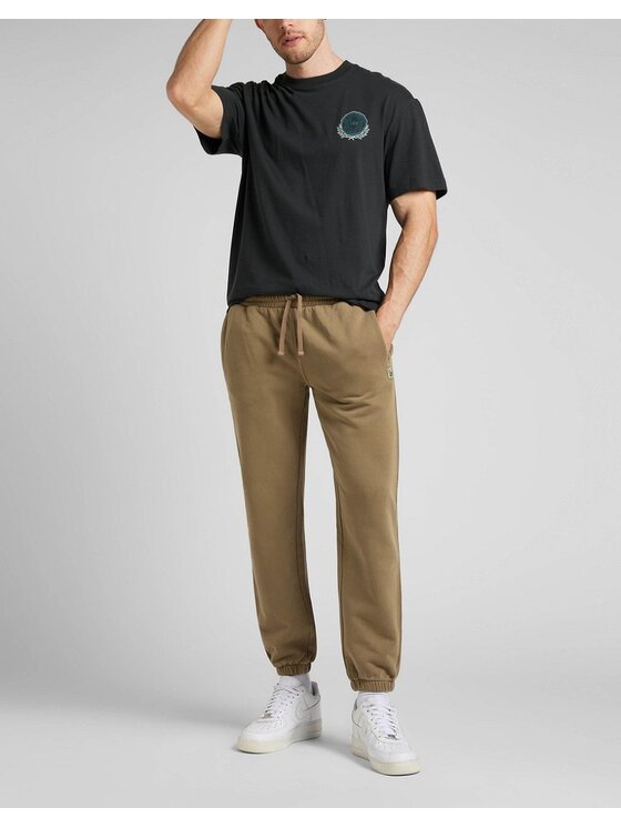 Lee Lee Spodnie dresowe SWEAT PANT Brązowy Loose Fit