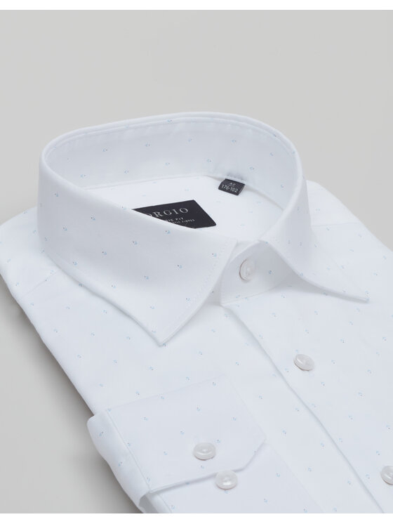 Borgio Borgio Koszula calimera Biały Classic Fit