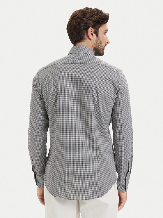 Tommy Hilfiger Tommy Hilfiger Πουκάμισο Gingham MW0MW42931 Μαύρο Slim Fit