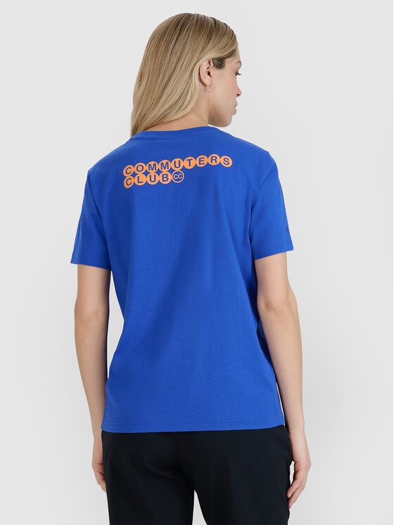 4F 4F T-Shirt 4FWSS25TTSHF2238-36S Niebieski Oversize