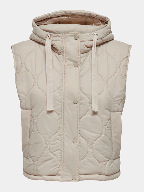 ONLY ONLY Bezrękawnik Valentina 15315383 Écru Regular Fit
