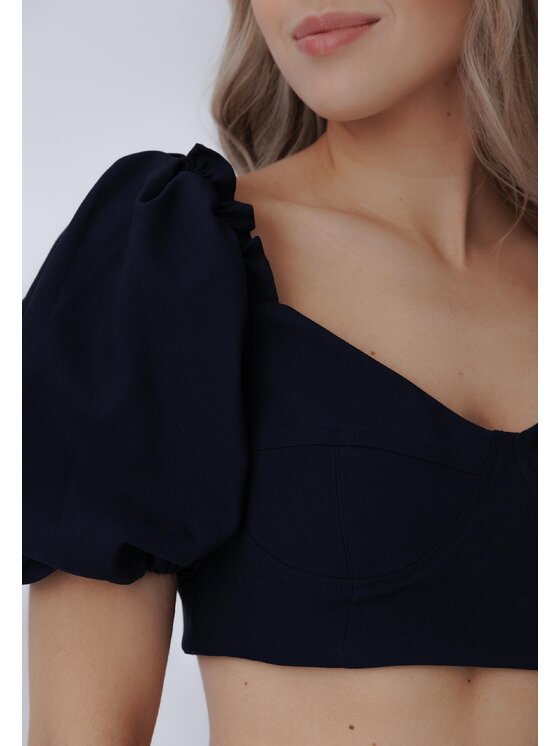 LAURELLA LAURELLA Bluzka 2SS010 Granatowy Regular Fit