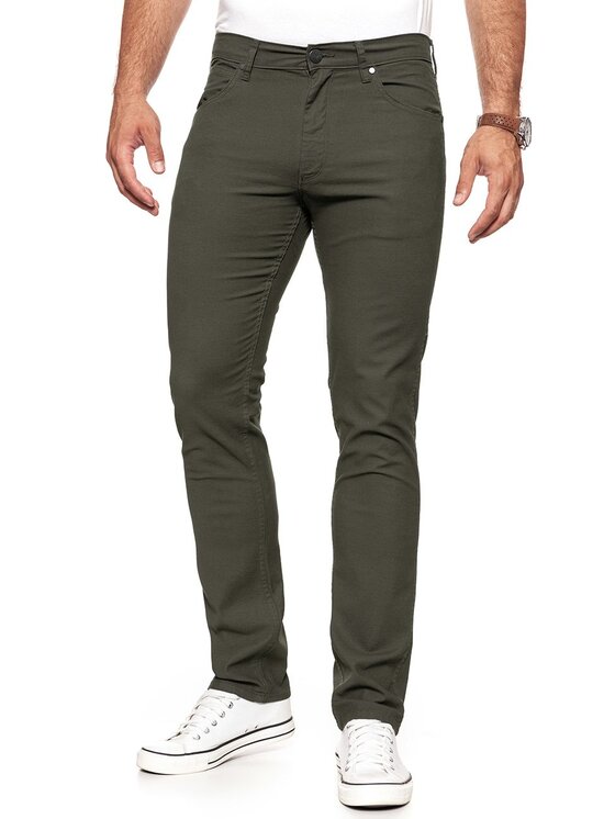 Wrangler Wrangler Pantaloni di tessuto GREENSBORO Verde Straight Fit