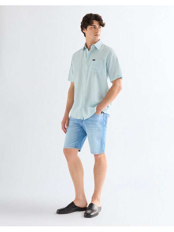Wrangler Wrangler Camicia SS 1 PKT SHIRT Blu Regular Fit