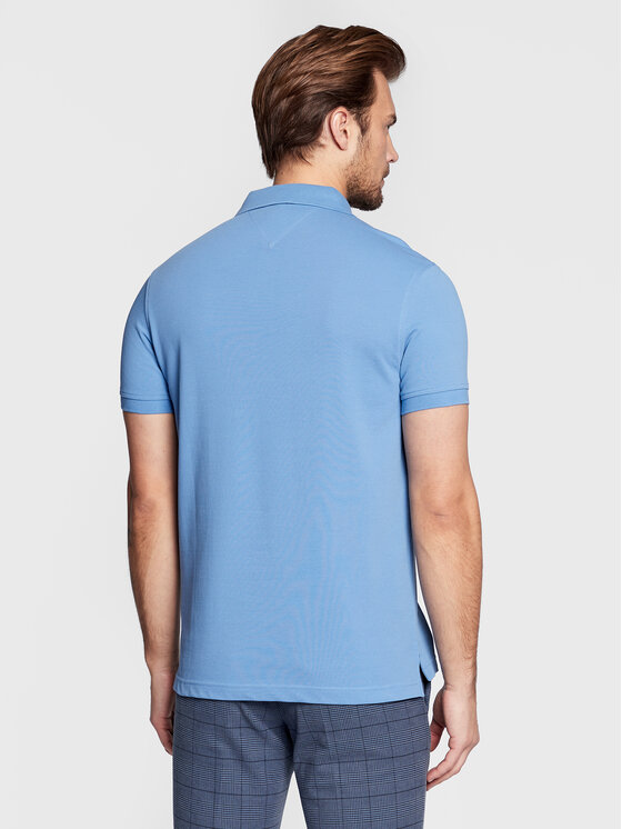 Tommy Hilfiger Tommy Hilfiger Polo marškinėliai 1985 MW0MW17771 Žydra Slim Fit