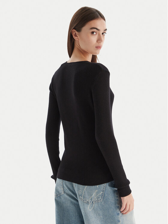 Patrizia Pepe Patrizia Pepe Pulover 2K0331/K7S0-K103 Črna Regular Fit