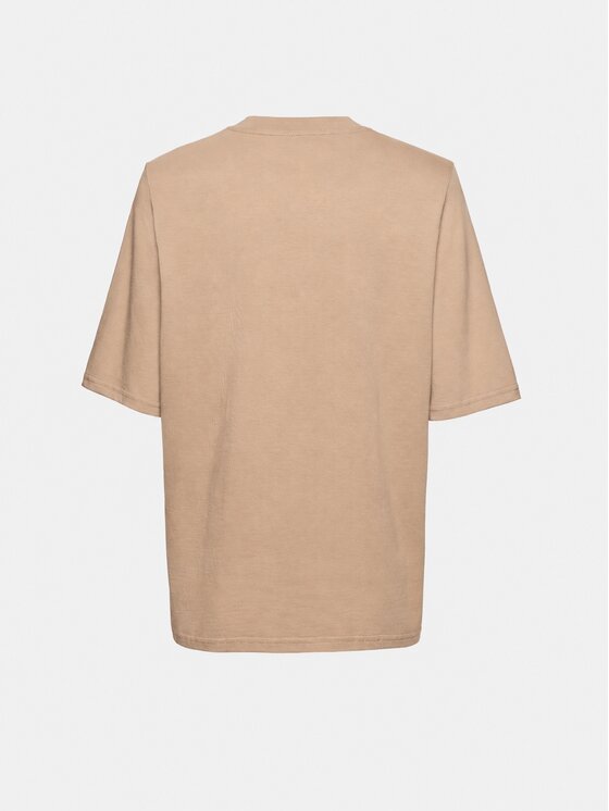 La Mania La Mania T-Shirt RIHO Beżowy Basic Fit