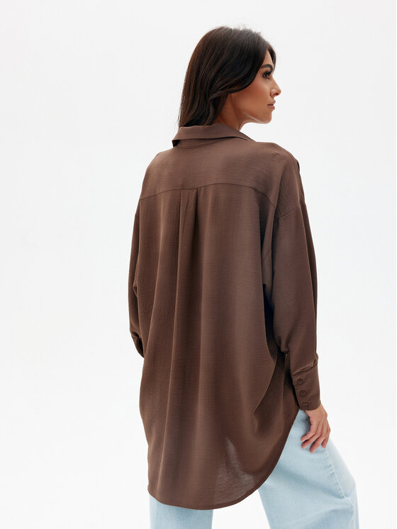 Roco Fashion Roco Fashion Bluzka Elisa Brązowy Oversize