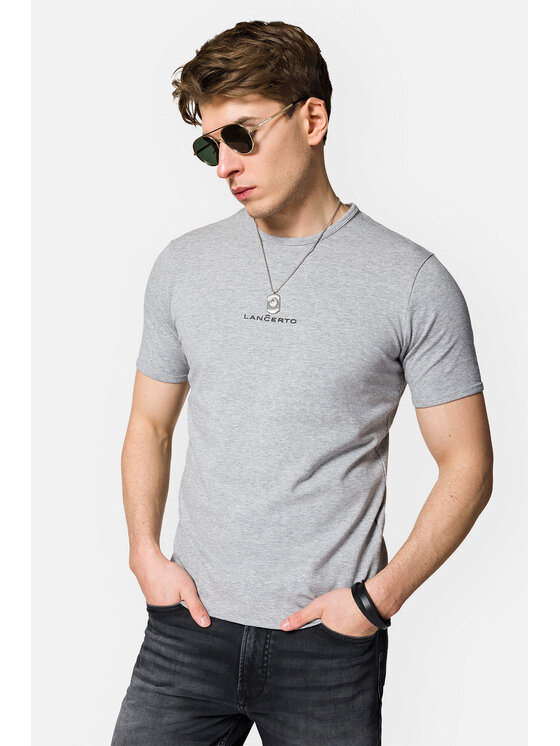 Lancerto Lancerto T-Shirt Steph TS073123000002 Szary Regular Fit