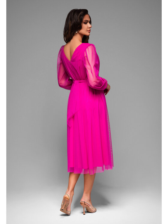 Ombre Ombre Sukienka koktajlowa LA-OM-DLR007 Różowy Regular Fit