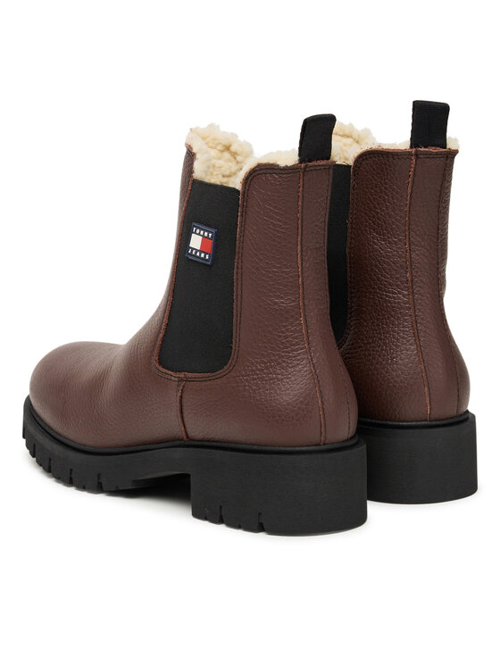 Tommy Jeans Tommy Jeans Sztyblety Tjw Chelsea Boot Wl EN0EN02826 Brązowy