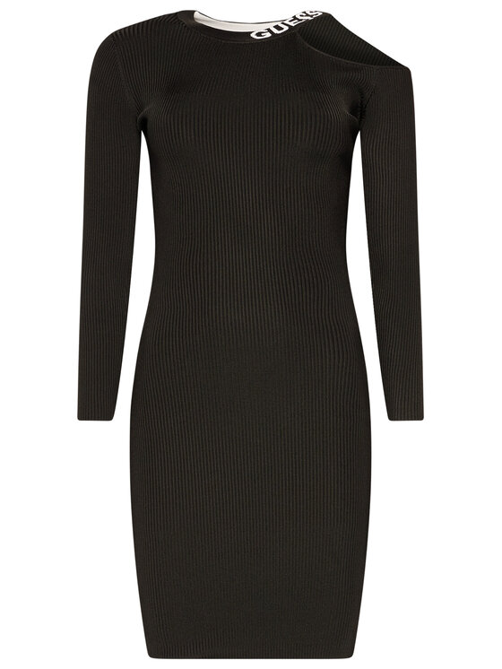 Guess Guess Трикотажна сукня Carol W0BK1H Z2G50 Чорний Slim Fit