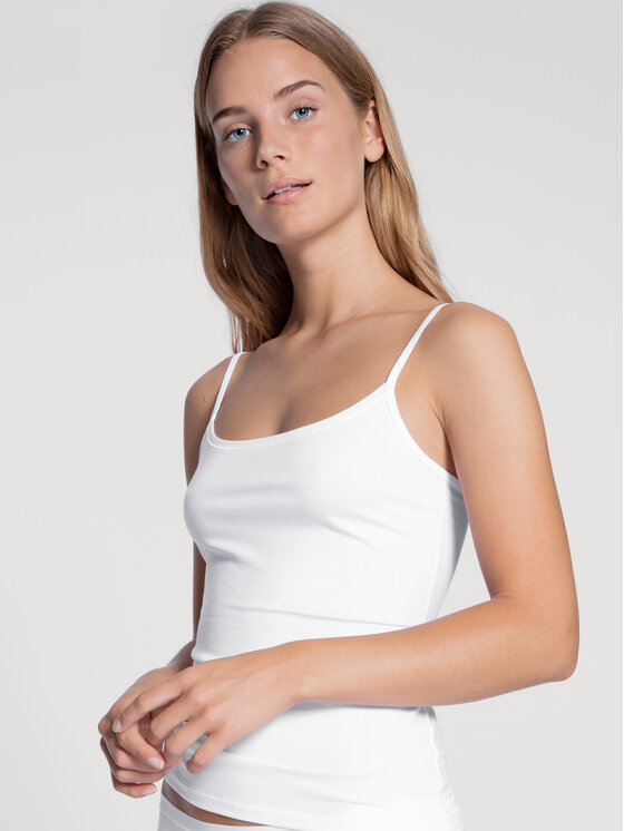 Calida Calida Koszulka piżamowa 11075 Biały Slim Fit
