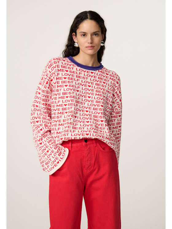 Fabienne Chapot Fabienne Chapot Sweter 6694-1607-175 Biały Regular Fit