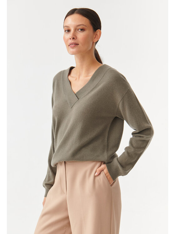 TATUUM TATUUM Sveter KASZMI Kaki Oversize