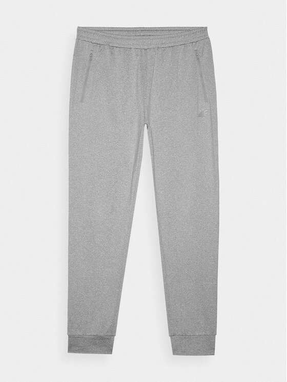 4F 4F Kalhoty z materiálu 4FWSS24TFTRM452-27M Šedá Regular Fit