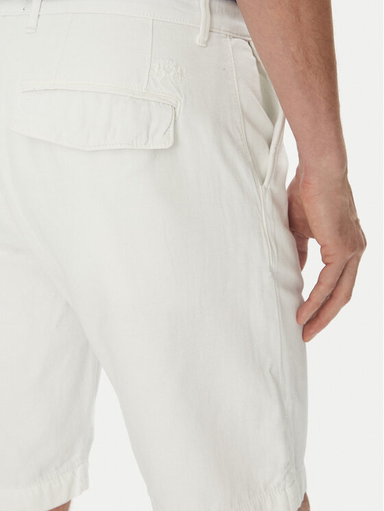 La Martina La Martina Auduma šorti Vics MAB004 TL147 Balts Regular Fit