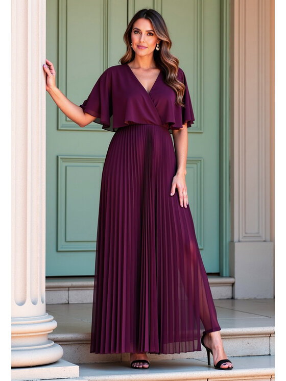 FIGL FIGL Abito da sera M1123 Viola Flared Fit