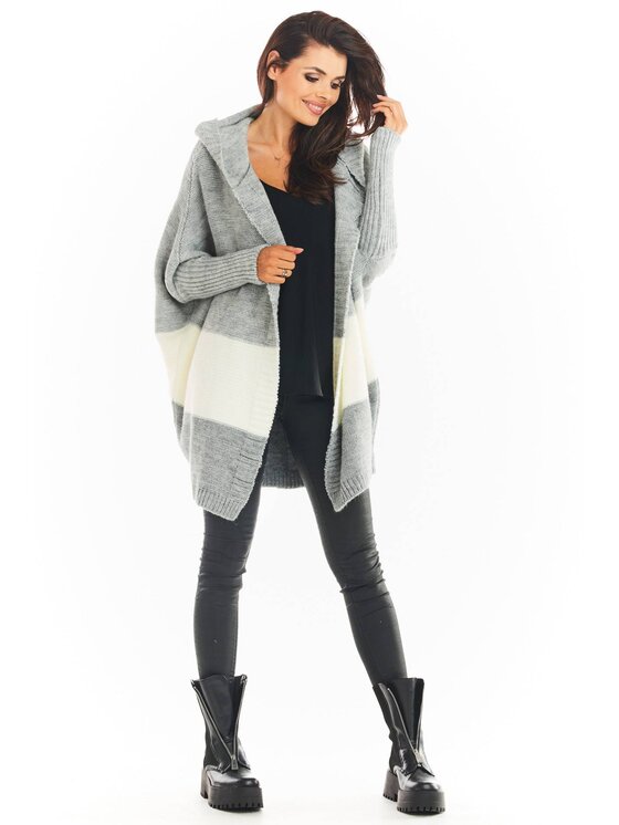 Awama Awama Svetr A392 Šedá Basic Fit