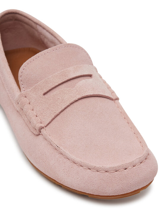 Tommy Hilfiger Tommy Hilfiger Mokasyny Flag Soft Suede Driver Loafer FW0FW08558 Różowy