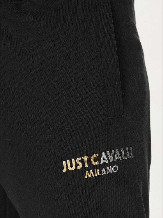 Just Cavalli Just Cavalli Spodnie dresowe 76OAAG24 Czarny Regular Fit