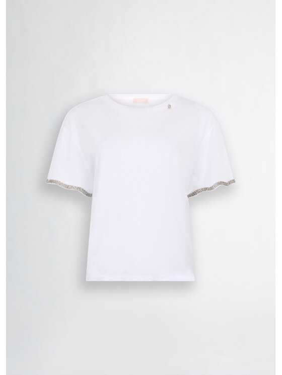 Liu Jo Liu Jo T-Shirt WA5182JS90411110 Biały Regular Fit