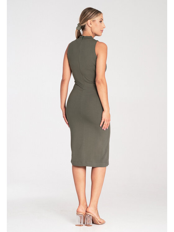 FIGL FIGL Sukienka koktajlowa M1031 Zielony Regular Fit
