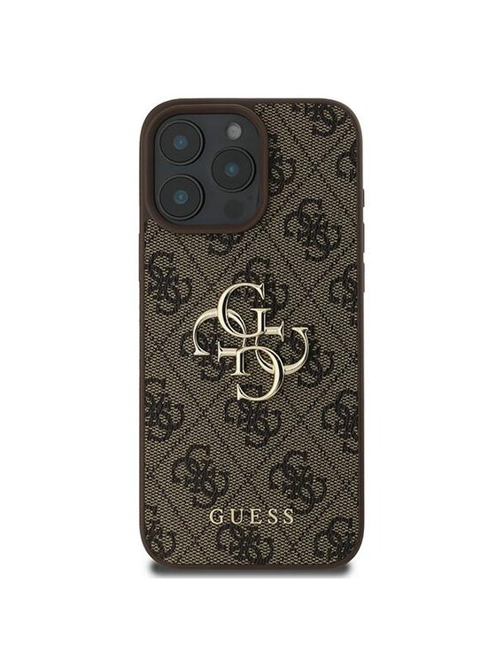 Guess Guess Etui na telefon iPhone 16 Pro Brązowy
