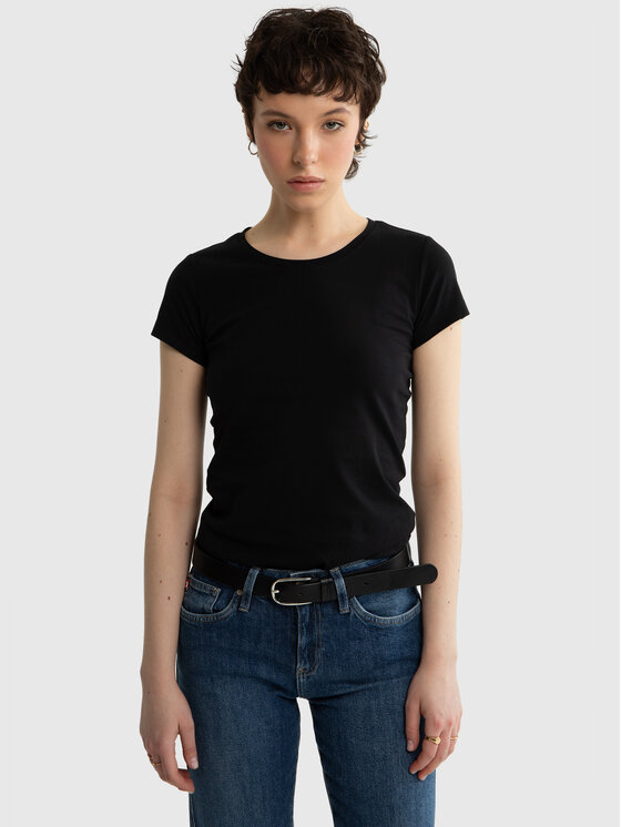 BIG STAR BIG STAR T-Shirt CLASSACA Czarny Slim Fit
