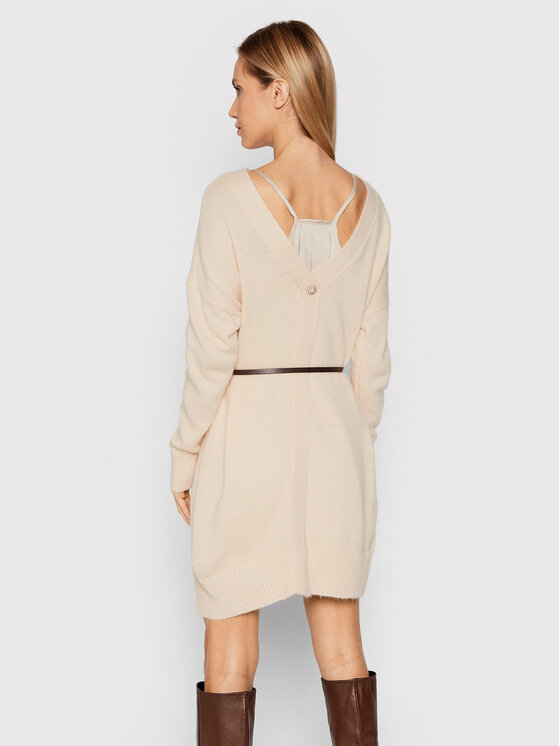 Vestito di maglia F321WD5003K47601 Beige Regular