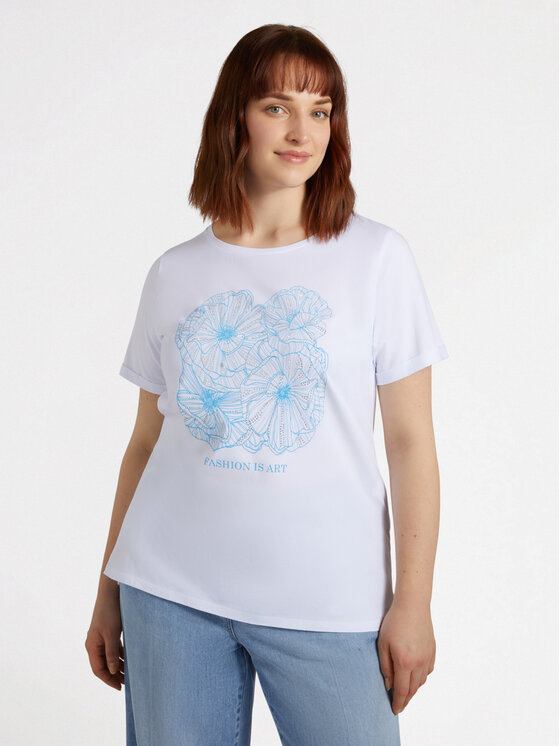 Fiorella Rubino Fiorella Rubino T-shirt G150L008460N011 Bianco Regular Fit