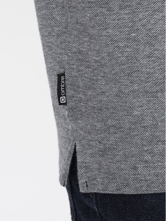 Ombre Ombre Polo OM-POSS-0109 Czarny Regular Fit