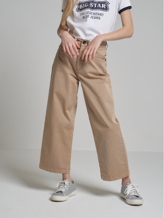 BIG STAR BIG STAR Jeansy sia_801 Beżowy Wide Fit