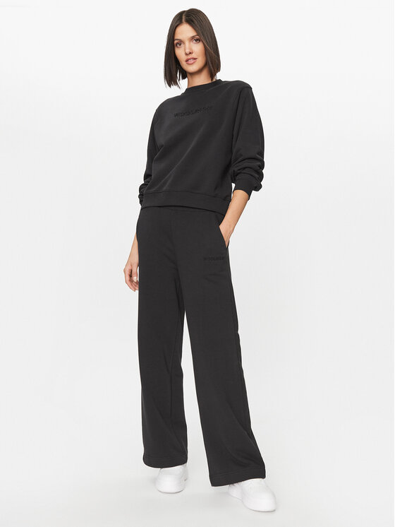 Woolrich Woolrich Džemperis Logo CFWWSW0115FRUT3164 Juoda Relaxed Fit