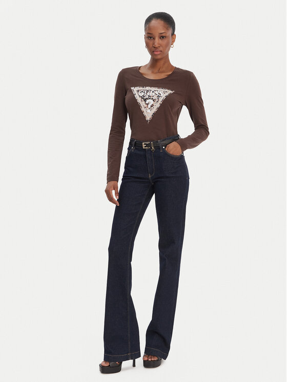 Guess Guess Palaidinė W6RI33 J1314 Ruda Regular Fit