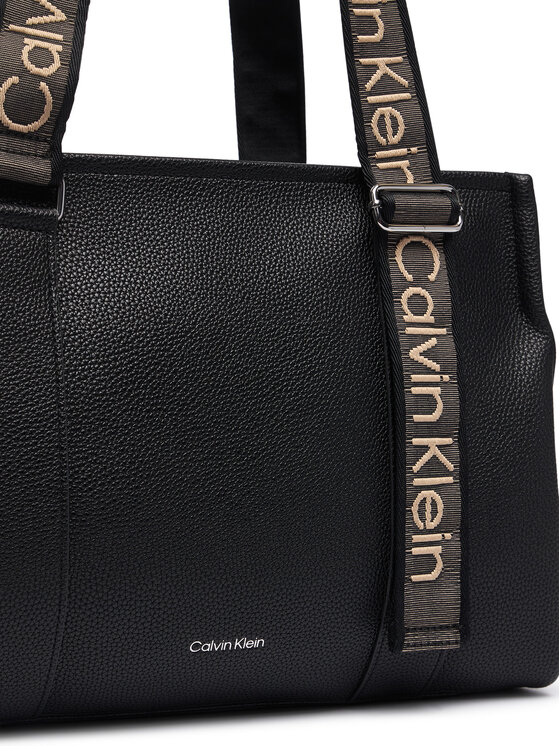 Calvin Klein Calvin Klein Soma Webbing Adj Strap Tote LV04F3644G Melns