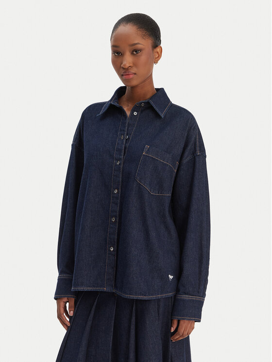 Weekend Max Mara Weekend Max Mara camicia di jeans Foggia 2615111011 Blu scuro Relaxed Fit