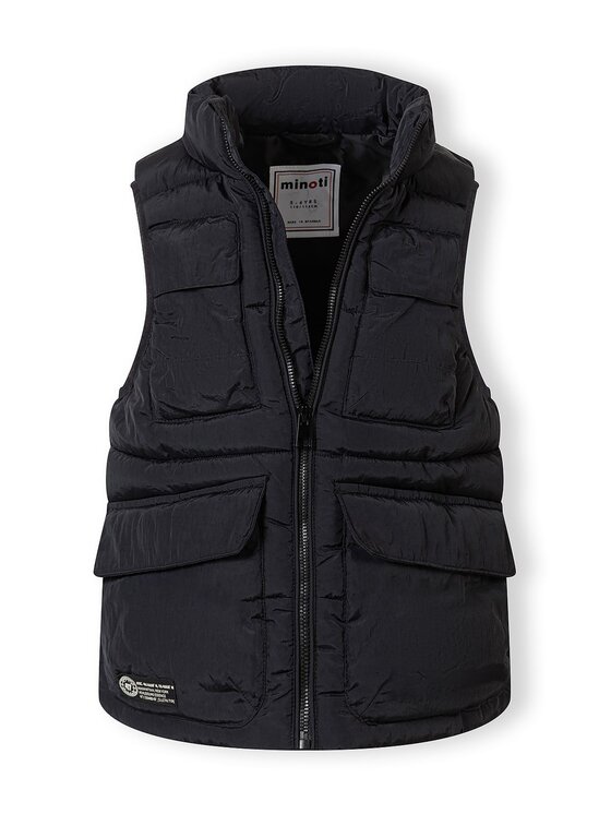 minoti minoti Kamizelka 29GILET251 Czarny Regular Fit