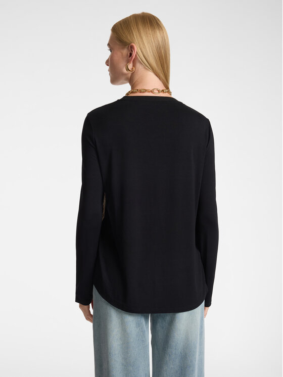 Elena Mirò Elena Mirò T-Shirt G050Z000701N033 Czarny Regular Fit