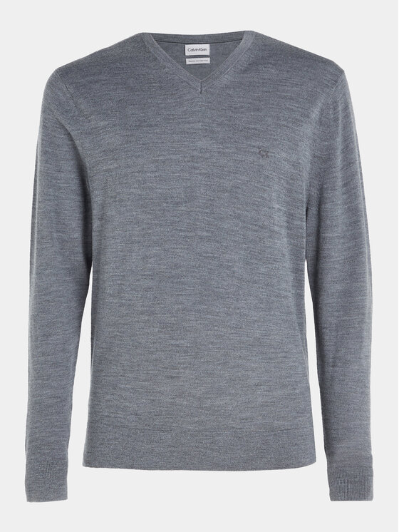 Calvin Klein Calvin Klein Pulover K10K110423 Gri Slim Fit