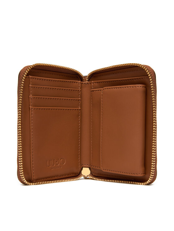 Liu Jo Liu Jo Голям дамски портфейл Ecs M Zip Around AF5156 E0027 Кафяв