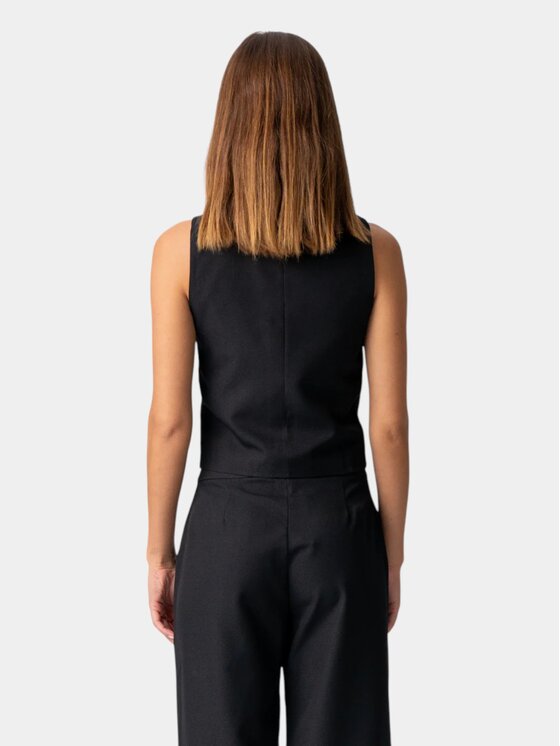 TeeShoppen TeeShoppen Kamizelka 'Basic Collection' Czarny Regular Fit