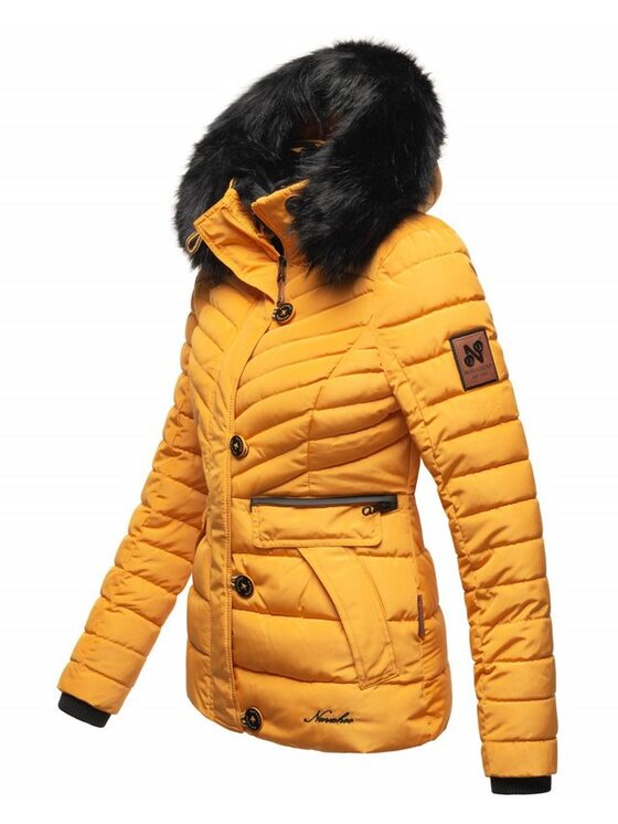 Navahoo Navahoo Kurtka zimowa Wisteriaa Żółty Casual Fit