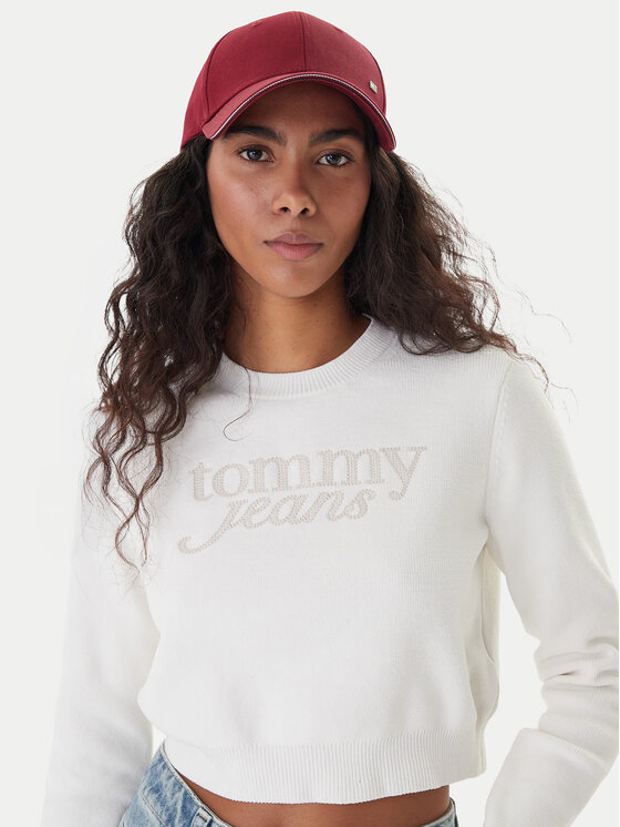 Tommy Jeans Tommy Jeans Πουλόβερ Chenille DW0DW22028 Εκρού Regular Fit